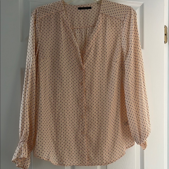 T Tahari Tops - T Tahari Blouse - Cream with Black Dots